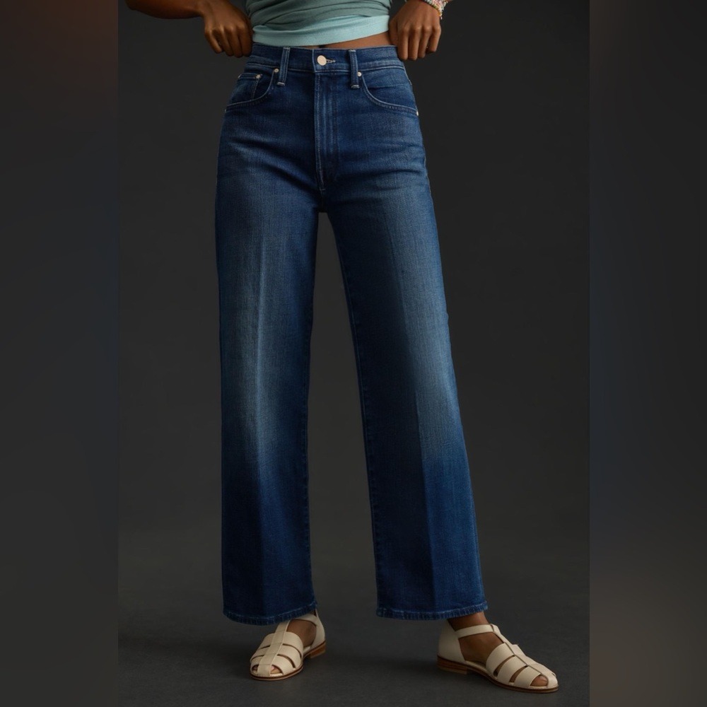 MOTHER The Rambler Zip Ankle Straight Leg Jean in High Tide size 24
